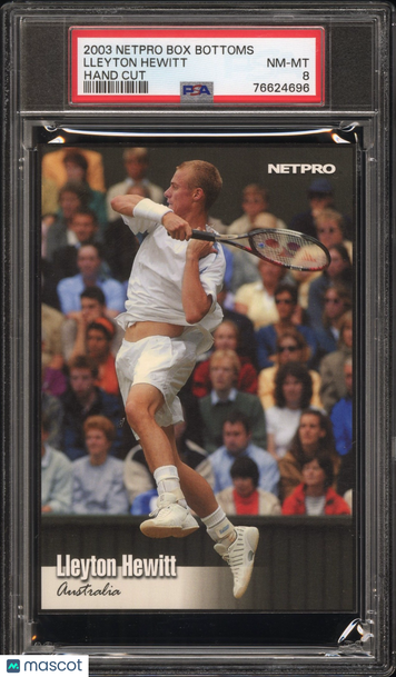 2003 Netpro Box Bottoms Lleyton Hewitt Hand Cut PSA 8