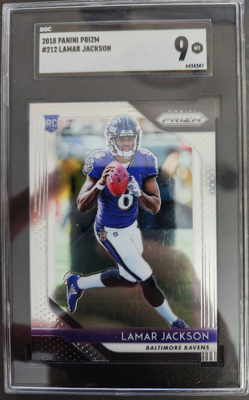 2018 Panini Prizm Lamar Jackson RC #212 SGC 9