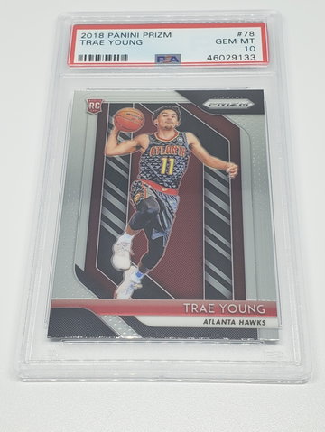 2018-19 trae young prizm rookie psa 10