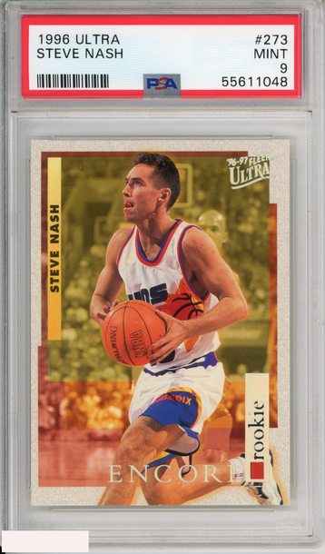 1996 ULTRA STEVE NASH #273 ROOKIE PHOENIX SUNS HOF RC PSA 9 MINT