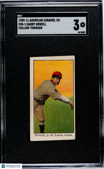 1909 American Caramel Co. (E90-1) Harry Howell Follow Through SGC 3