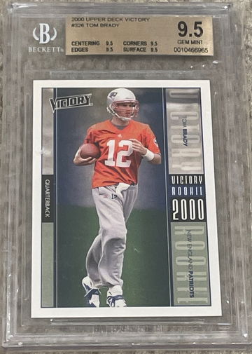 2000 Tom Brady Upper Deck Victory RC  Rookie bgs 9.5 psa 10