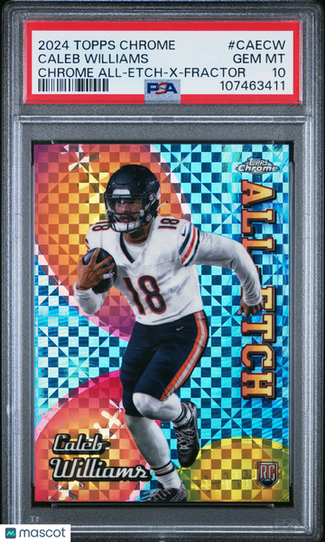 2024 Topps Chrome Chrome All-Etch Caleb Williams #CAECW X Fractor Rookie PSA 10