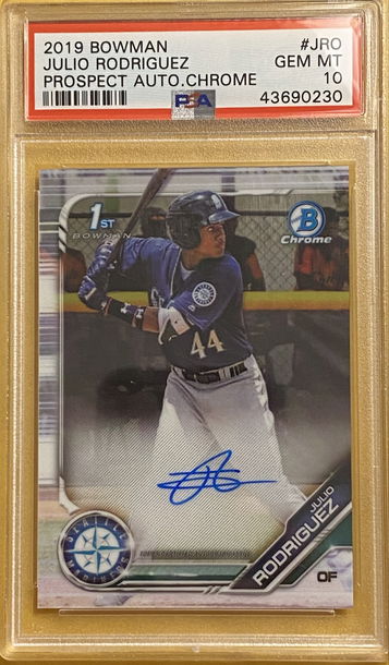 2019 BOWMAN CHROME JULIO RODRIGUEZ AUTO PSA 10