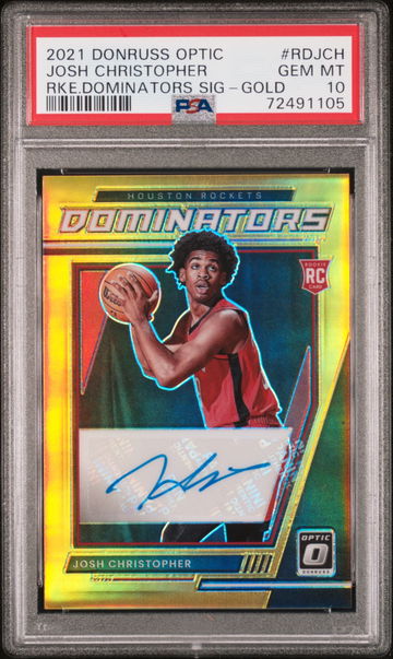 2021 Donruss Optic Elite Dominators Josh Christopher Gold /10 PSA 10