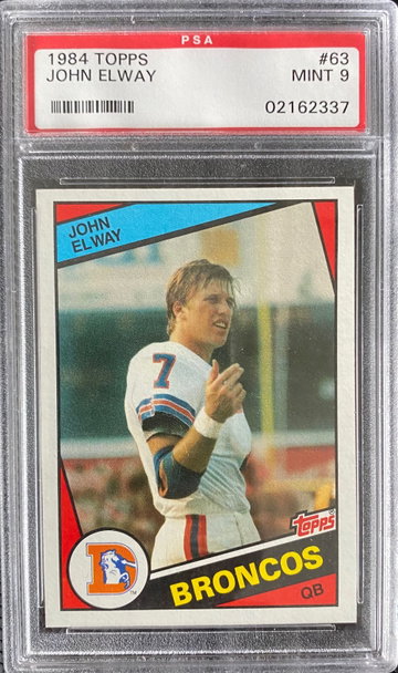 1984 Topps #63 John Elway PSA 9 RC