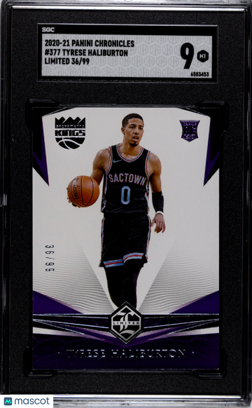 2020 Panini Chronicles Tyrese Haliburton #377 Limited SGC 9