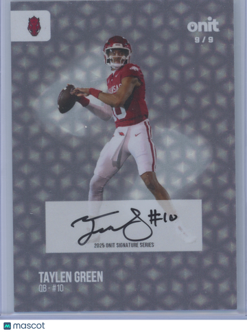 2025 Onit Signature Series Taylen Green #S-1 /9 Autograph