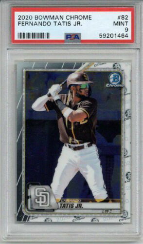2020 BOWMAN CHROME #82 FERNANDO TATIS JR. BASEBALL CARD SAN DIEGO PADRES PSA 9