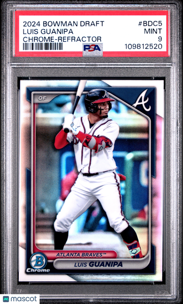 2024 Bowman Draft Luis Guanipa #BDC5 Chrome Refractor PSA 9