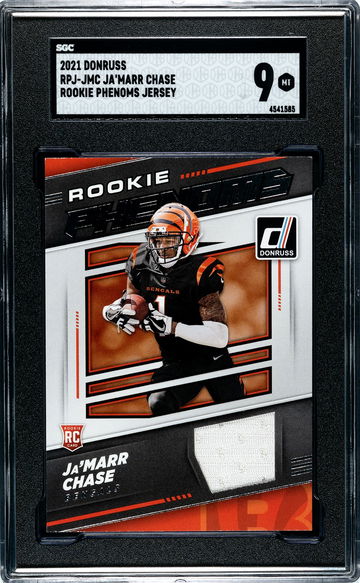 2021 Donruss Ja' Marr Chase Rookie Phenoms Jersey  SGC 9