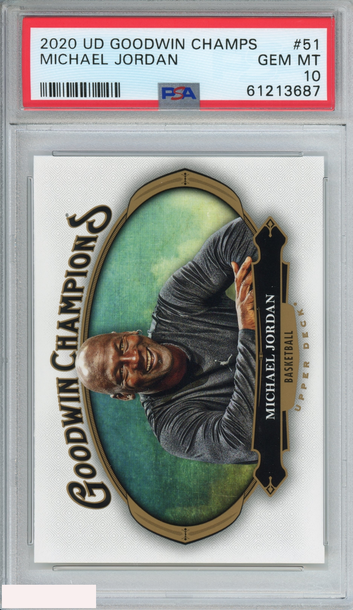 2020 UPPER DECK GOODWIN CHAMPIONS MICHAEL JORDAN #51 BULLS HOF PSA 10 GEM MT
