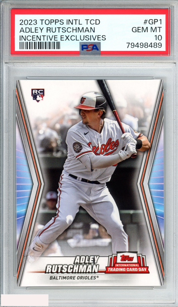 2023 TOPPS INTL TCD INCENTIVE EXCLUSIVES ADLEY RUTSCHMAN #GP1 ROOKIE RC PSA 10