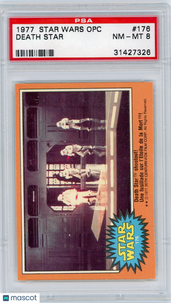 1977 O-Pee-Chee Star Wars OPC Death Star Shootout! #176 PSA 8