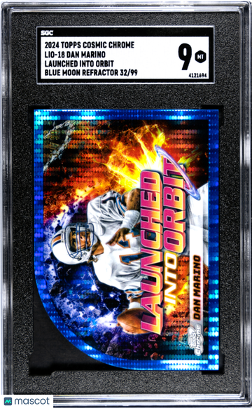 2024 Topps Cosmic Chrome Dan Marino #LIO-18 Launched Into Orbit Blue Moon Refractor SGC 9