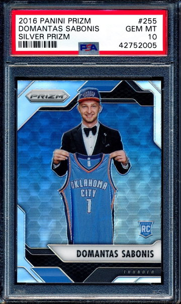 Domantas Sabonis 2016-17 Panini Prizm Silver Prizm RC PSA 10