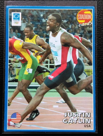 JUSTIN GATLIN, Track and Field, Athens 2004, STADION WORLD STARS, Olympic Games
