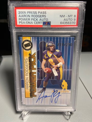 2005 Press Pass Aaron Rodgers Power Pick Auto