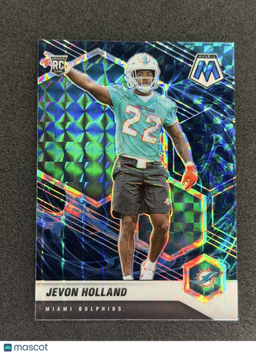 2021 Panini Mosaic Jevon Holland #382 Prizm Genesis RC Miami Dolphins