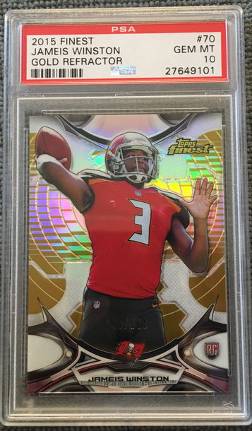 2015 Finest #70 Gold Refractor Jameis Winiston PSA 10 (48/150) Rookie