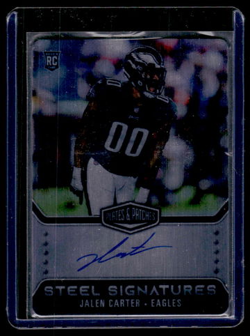 2023 Panini Plates & Patches Steel Signatures Jalen Carter #RSSJCA RC Auto /300