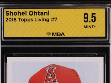 Graded 2018 Topps Living Shohei Ohtani Rookie Trading Card #7 MBA 9.5