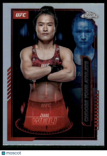 2025 Topps Chrome UFC Zhang Weili #MCL-10 Mission Control Refractor