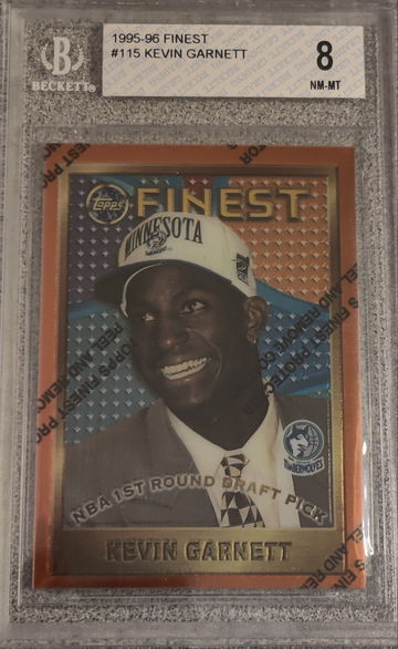 1995 Finest Kevin Garnett w/ coating NM-MT 