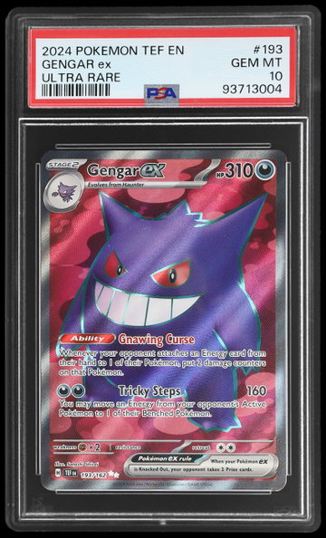 2024 Pokemon Scarlet And Violet Temporal Forces Gengar EX Ultra Rare PSA 10