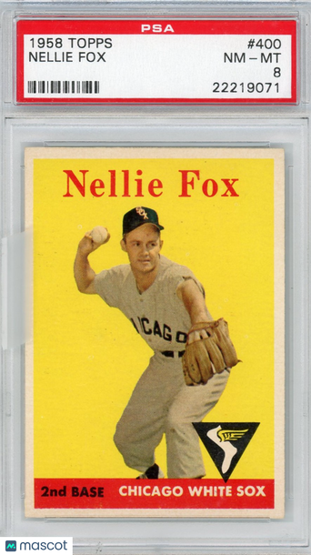1958 Topps Nellie Fox #400 PSA 8