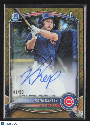 2025 Bowman Chrome Kane Kepley #CPA-KK Gold Etch /50