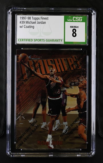 1997 TOPPS FINEST MICHAEL JORDAN W/ COATING