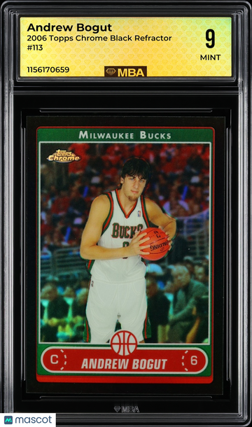 2006 Topps Chrome Andrew Bogut #113 Black Refractor /99 MBA 9