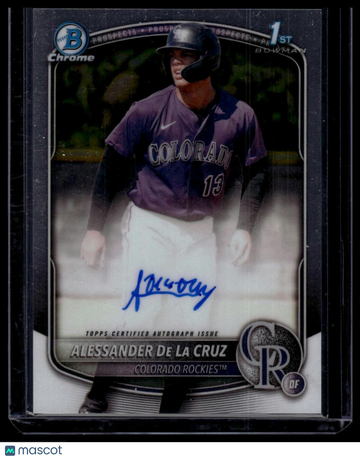 2025 Bowman Chrome Alessander De La Cruz #CPA-AD Prospect Autographs AU