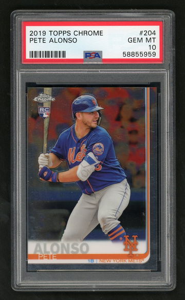 2019 Topps Chrome Pete Alonso #204 PSA 10