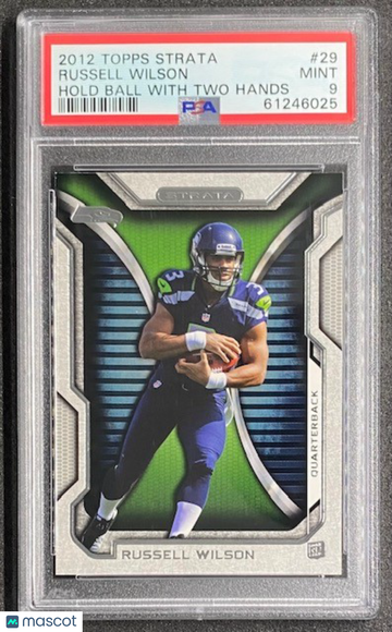 Russell Wilson 2012 Topps Strata #29 Rookie RC Seahawks Steelers - PSA 9