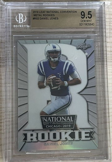 2019 Leaf National Convention Daniel Jones Rookie Silver Refractor BGS 9.5