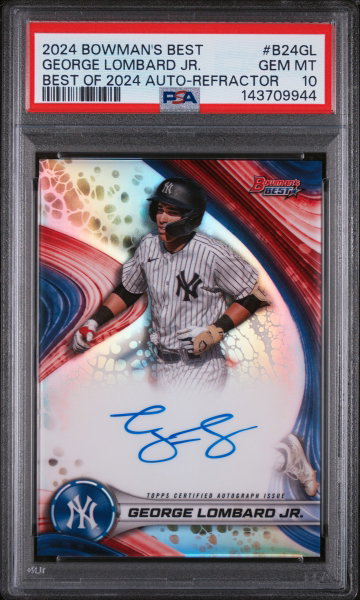 2024 Bowman's Best '24 Autograph Refractor George Lombard Jr. #B24GL PSA 10