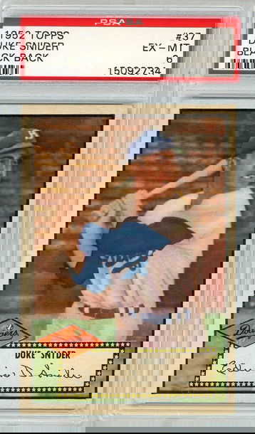 1952 Topps Duke Snider Black Back #37 PSA 6 P1299