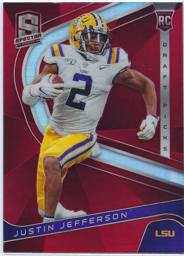 2020 Panini Chronicles Draft Picks SPECTRA RED PRIZM Justin Jefferson Rookie RC