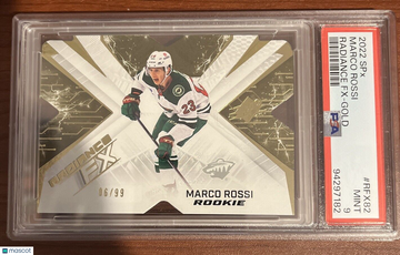 2022-23 SPx - Radiance F/X - Gold Marco Rossi #RFX82 Gold Rookie PSA 9