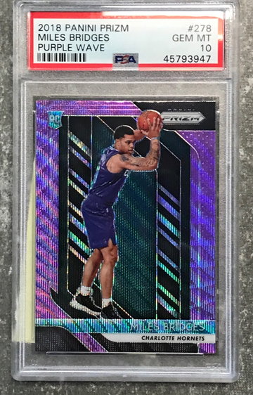 Miles Bridges 2018/19 Prizm purple psa 10
