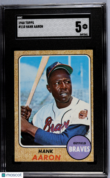 1968 Topps Hank Aaron #110 SGC 5