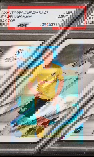 2020 Topps Chrome UCL Jude Bellingham RC Refractor PSA 9