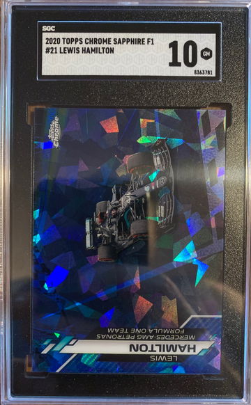 2020 Topps Chrome Sapphire Formula 1 Lewis Hamilton #21 SGC 10
