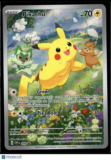 Pikachu 2024 Scarlet & Violet Promos Holo Black Star Promo #SVP EN 088