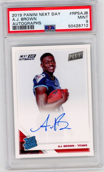 2019 Panini Next Day AJ Brown Auto - PSA 9