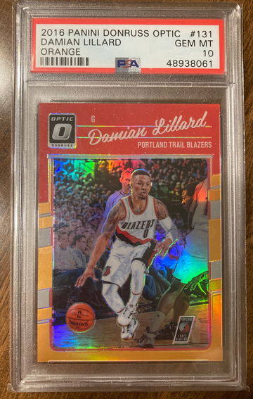 2016 Optic Orange Lillard psa 10 /199
