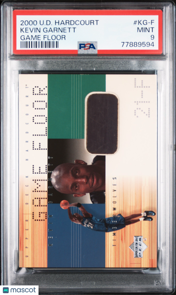 Kevin Garnett 2000 Upper Deck Hardcourt Game Floor #KG-F - GAME USED - PSA 9