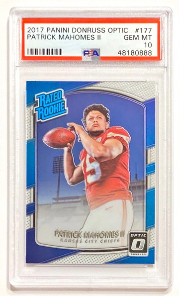 2017 Panini Donruss Optic Patrick Mahomes II #177 Rated Rookie PSA 10 Gem Mint